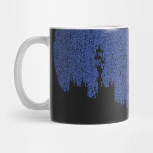 Minimalist Distressed Blue Moon London Mug